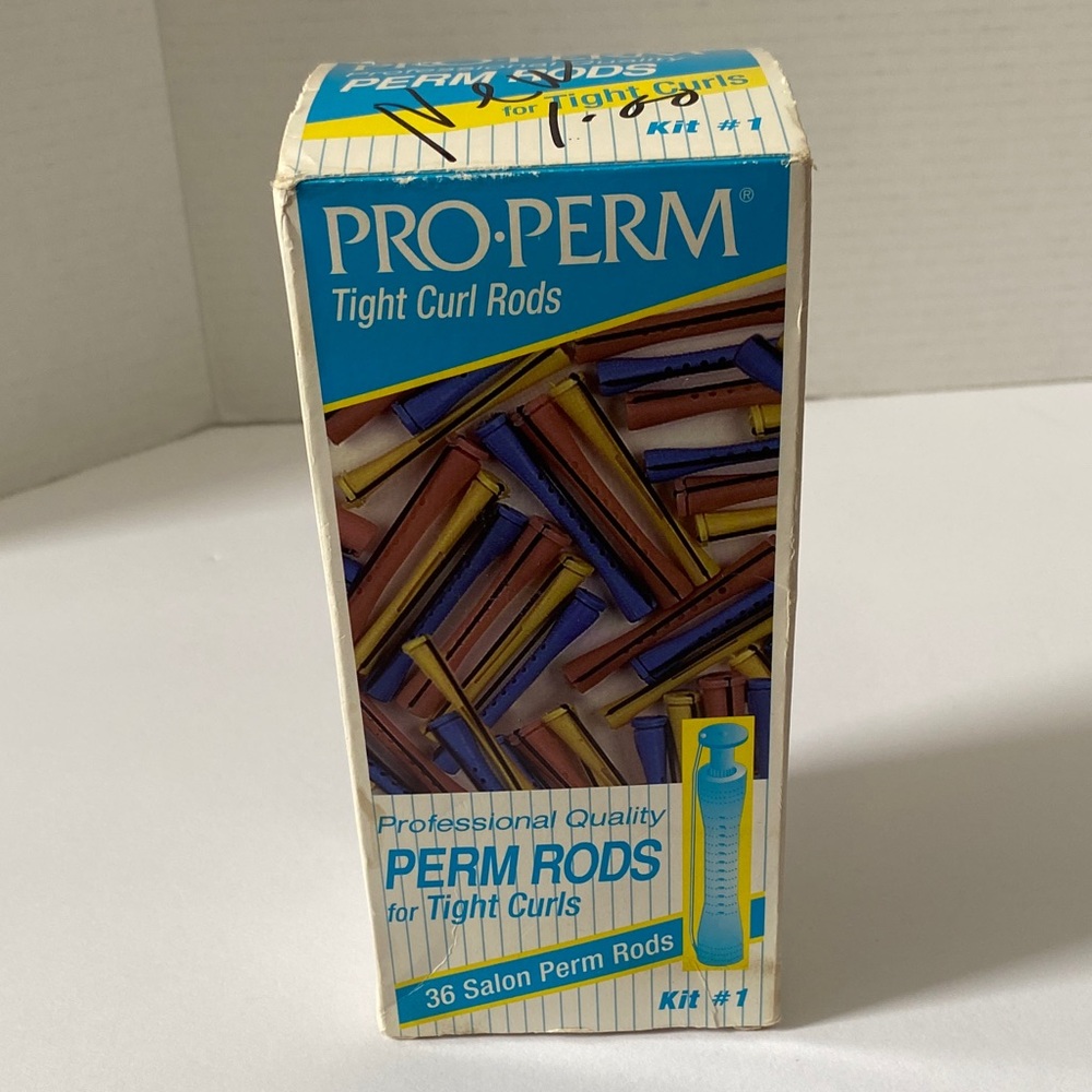 Vintage Pro Perm Salon Perm Rods in Packaging